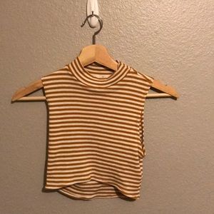 Urban Outfitters Burnt Orange Striped Crop Top